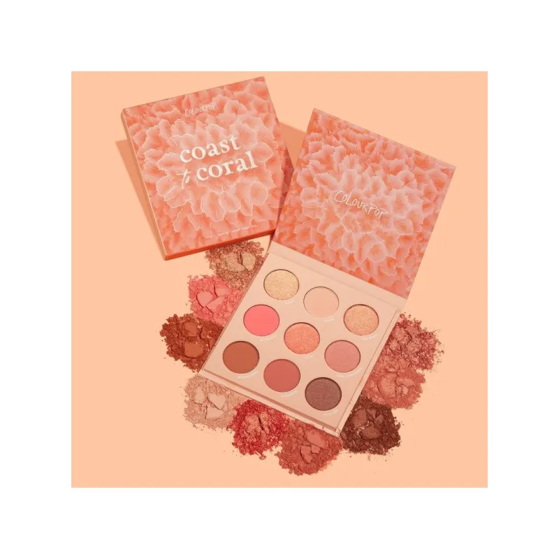 Paleta cieni Colourpop - Coast to Coral - Pressed Powder Shadow Palette