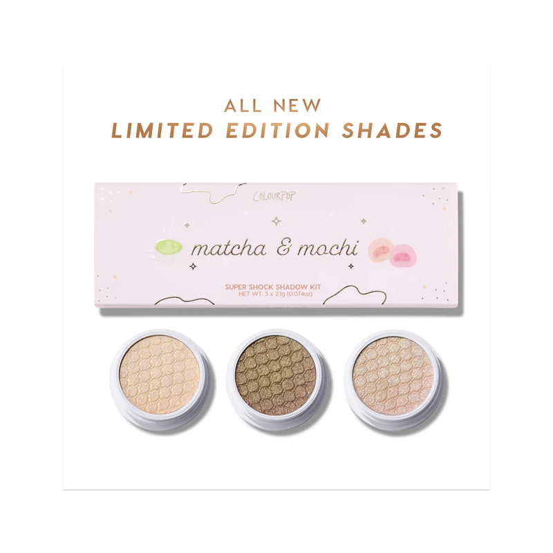 Zestaw cieni ColourPop - Matcha and Mochi- Super Shock Shadow Trio Kit
