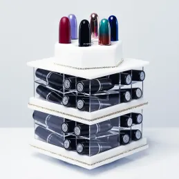 Organizer na pomadki  USADDICTED - Mini Spinning Lipstick Tower - White